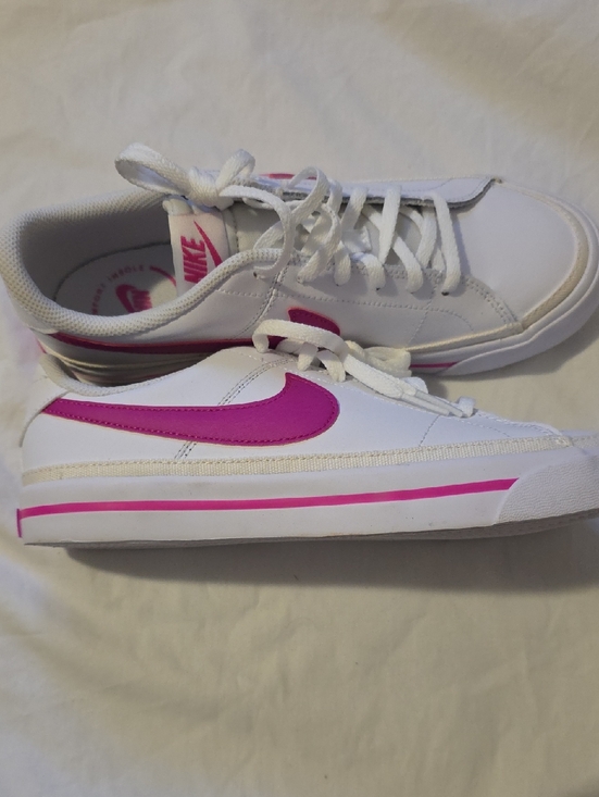 Nike Other - Nike Court Legacy White/laser Fuchsia Big Girls 6.5/Womens 8